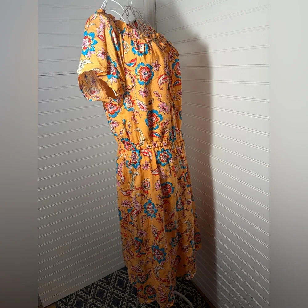 Talbots Smocked Fit & Flare Dress - Picture 4 of 8